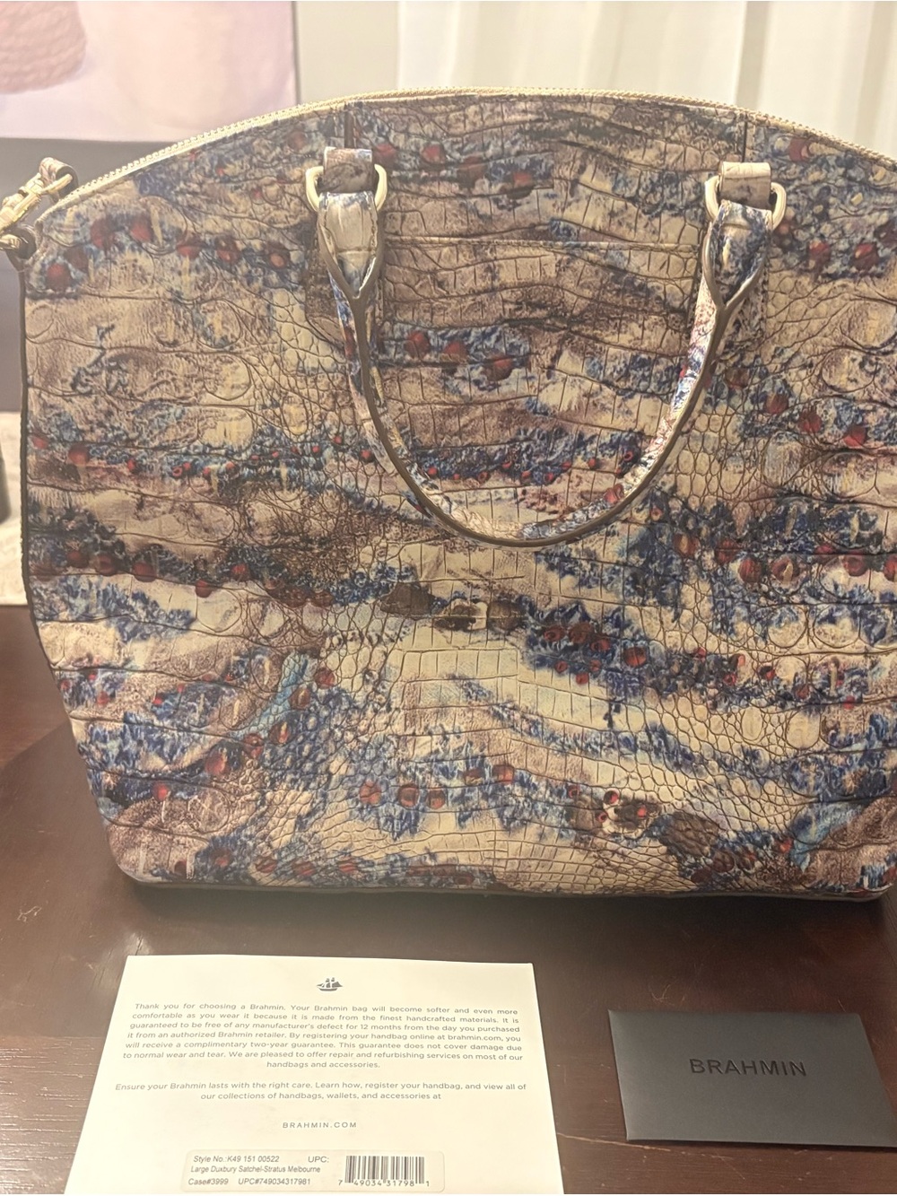 Brahmin Large Duxbury Melbourne Leather Tote EUC